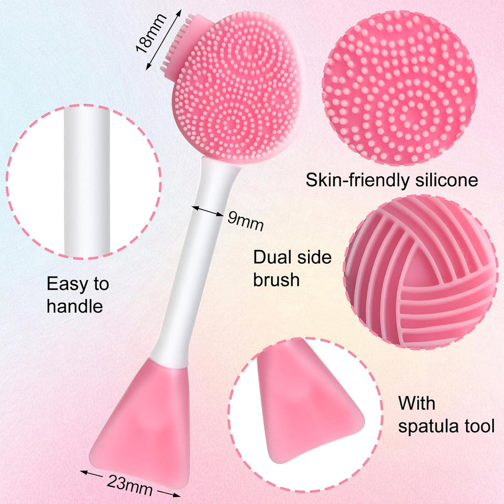 Silicone Face Scrubber Face Mask Brush Exfoliating Lip Cleansing Facial Cleansing/Wash Brush Exfoliator Blackhead Skin Care Tool Makeup Removes Dead & Dry Skin for Women Grils Men