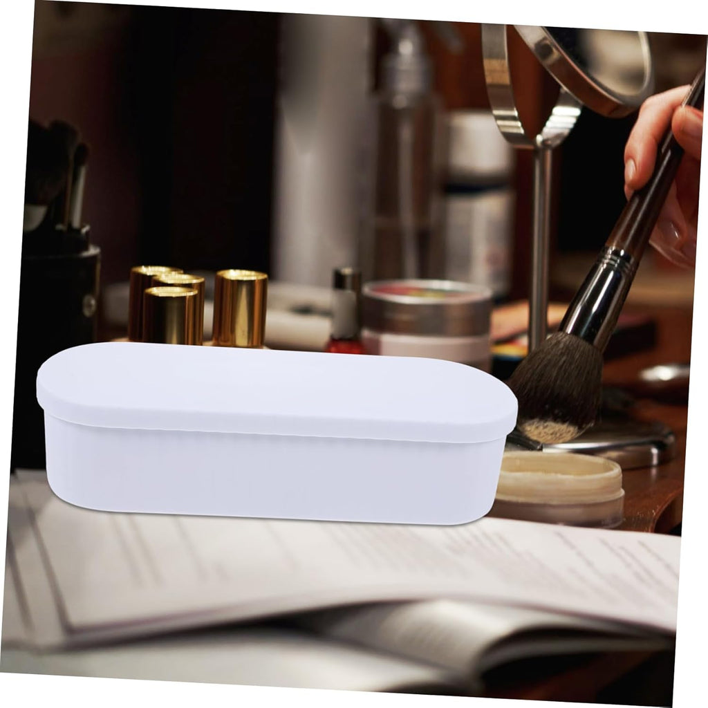 Makeup Brush Cleaner Box Makeup Tools Organizer Brush Holder Drying Rack Safe Material White