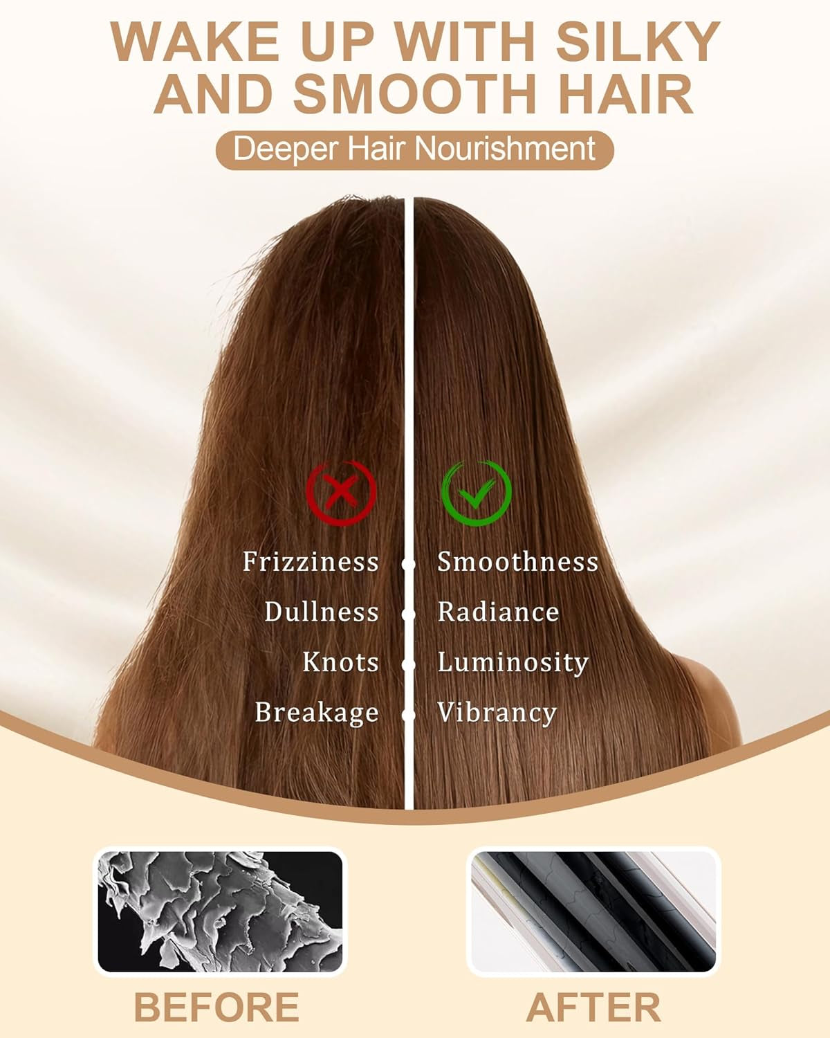 Satin Bonnet for Women Silk Bonnets for Sleeping Curly Hair Bonnet with Elastic Tie Band Reversible Double Layer Sleep Cap Hair Wrap (Bean Paste + Pink)